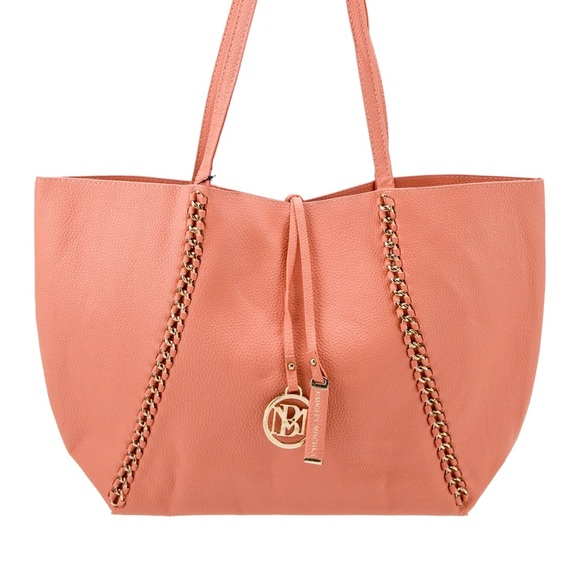 Badgley Mischka Orange Tote Bag with Floral Scarf - Picture 12 of 16